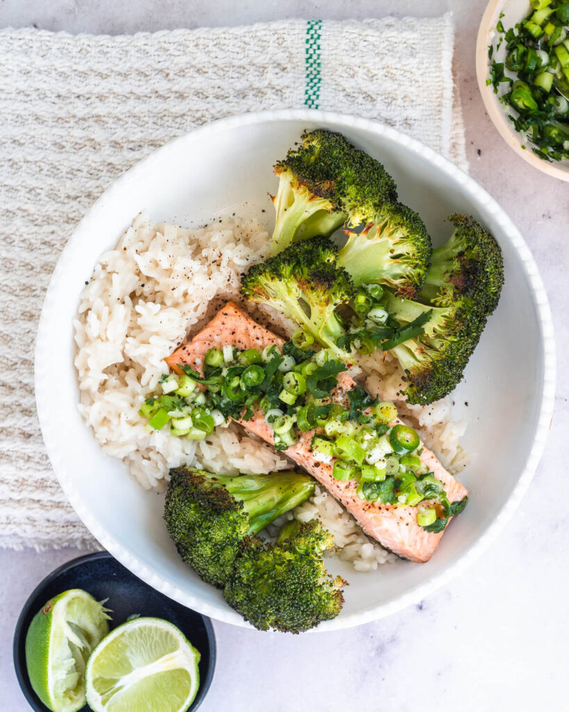Lime Roasted Salmon and Coconut Rice Savoured Kitchen
