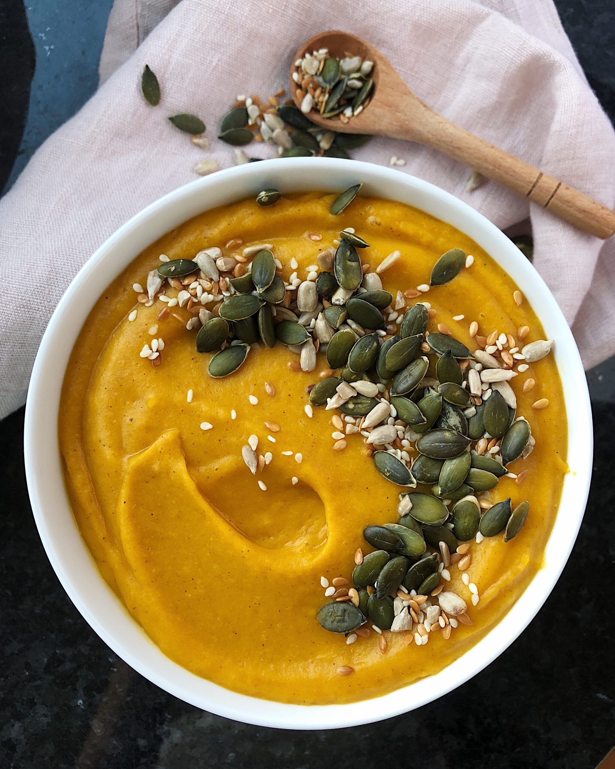 sweet potato, orange, and ginger soup