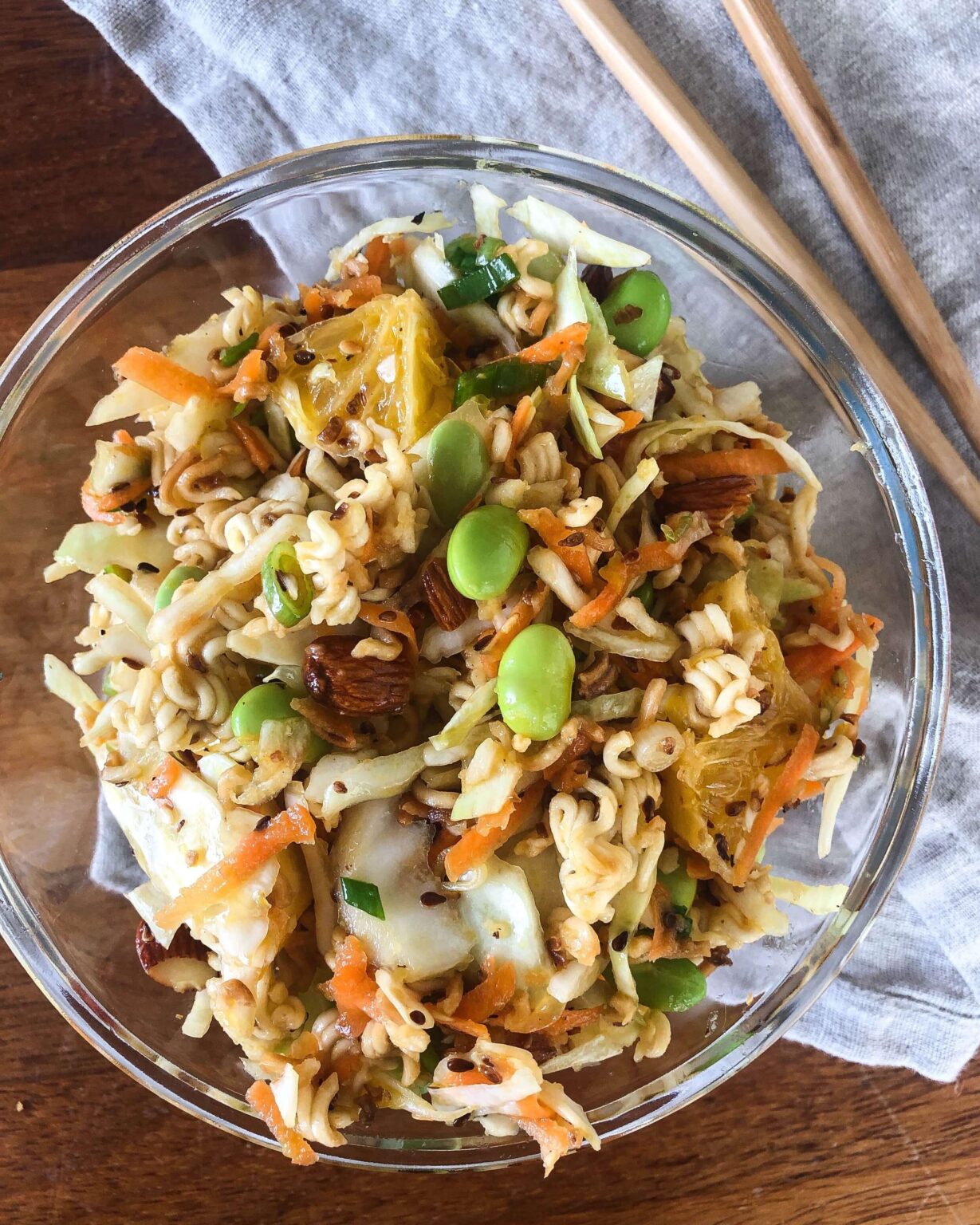 Crunchy Cabbage Salad with Toasted Ramen Noodles Savoured Kitchen